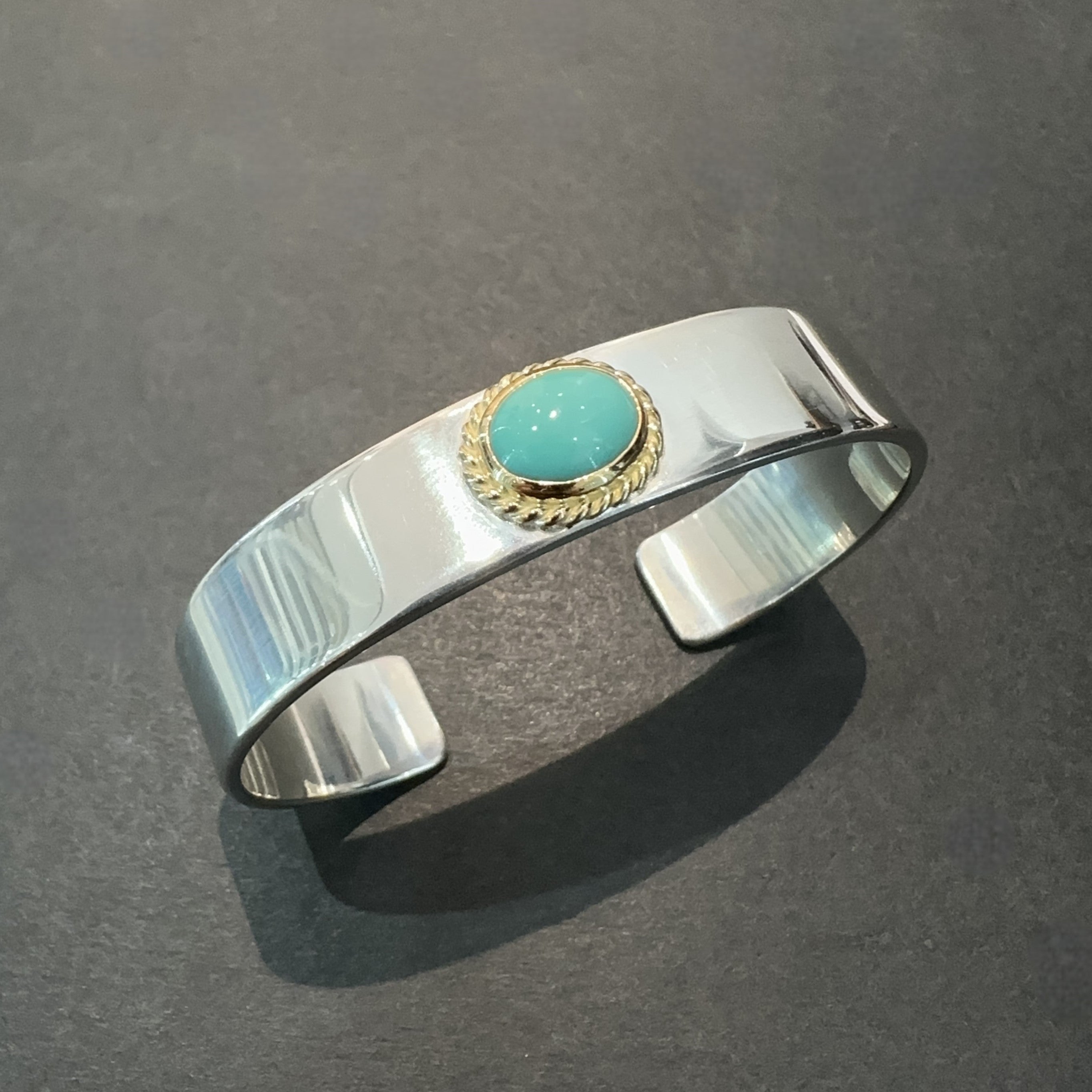 ゴローズ金縄ターコイズブレス（S） ゴローズ goro's [希少] [新品]金縄TQブレス(S)※エメラルドTQ