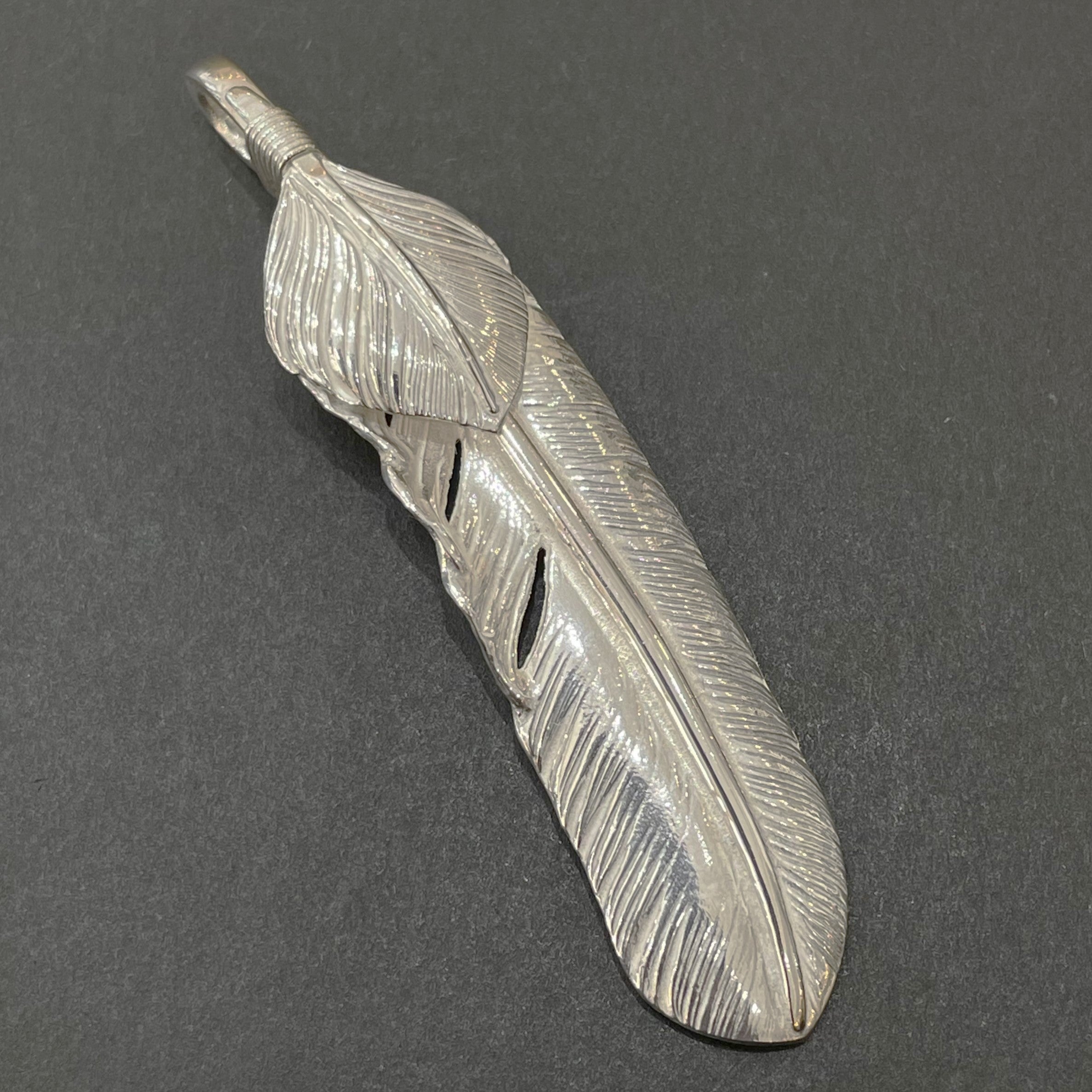 GOROS OLD上銀銀縄TQ特大フェザー 右向き ※バチカン拡張無し 希少 - WAVE（