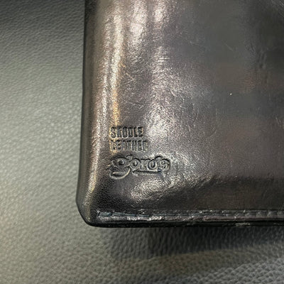 ゴローズ goro's カスタム新型二つ折り財布(黒)※コンチョマルカン