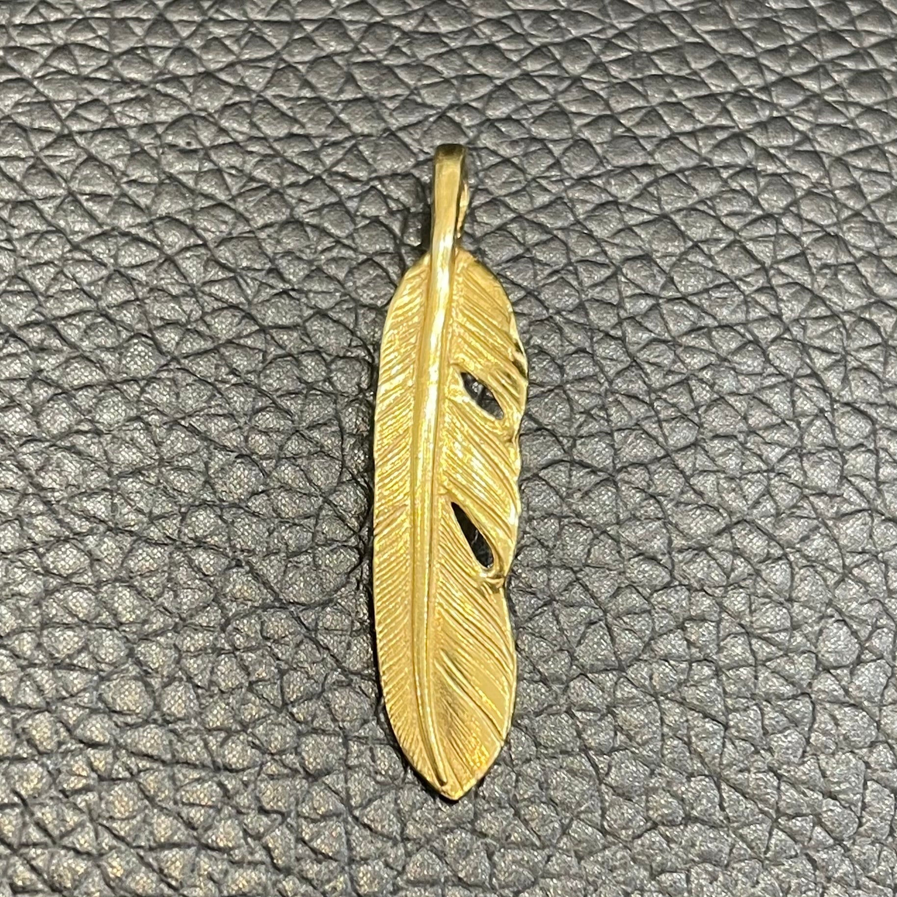 ゴローズ　全金フェザー　中 goro's ゴローズ 全金フェザー小 ネックレストップゴールド