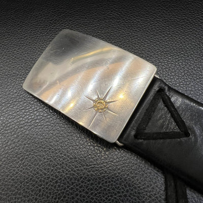 ゴローズ goro's 4cm可動式角バックルベルト(黒)※革新品※木村拓哉さん着用モデル