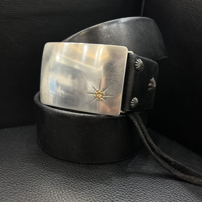 ゴローズ goro's 4cm可動式角バックルベルト(黒)※革新品※木村拓哉さん着用モデル