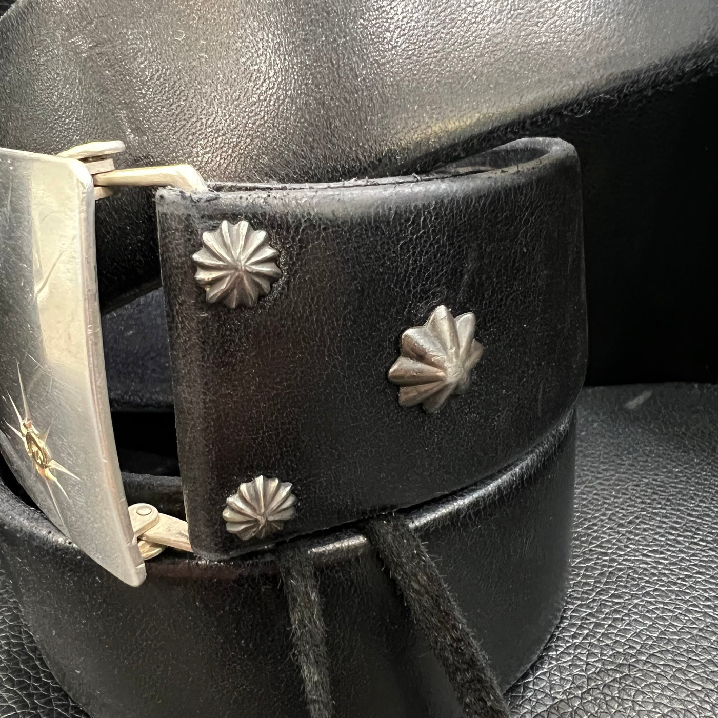 ゴローズ goro's 4cm可動式角バックルベルト(黒)※革新品※木村拓哉さん着用モデル