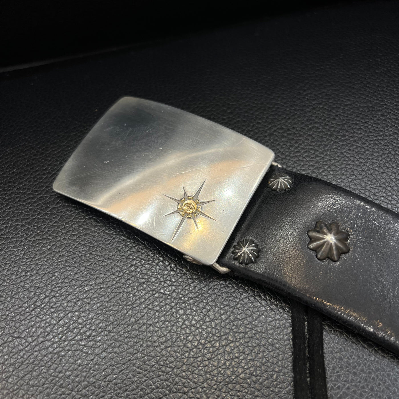 ゴローズ goro's 4cm可動式角バックルベルト(黒)※革新品※木村拓哉さん着用モデル