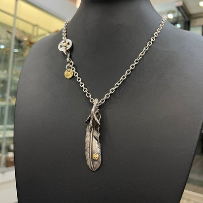 ゴローズ goro's ※特別SALE※SVツメ付特大フェザー(左)SET※目彫りフック