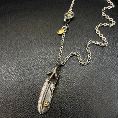 ゴローズ goro's ※特別SALE※SVツメ付特大フェザー(左)SET※目彫りフック