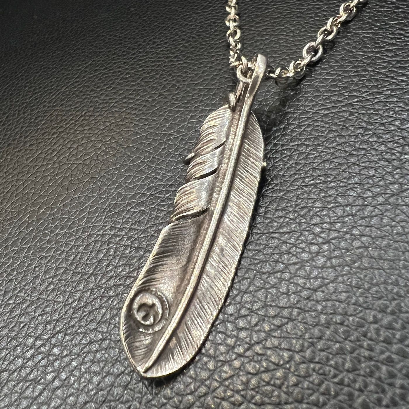 ゴローズ goro's ※特別SALE※SVツメ付特大フェザー(左)SET※目彫りフック