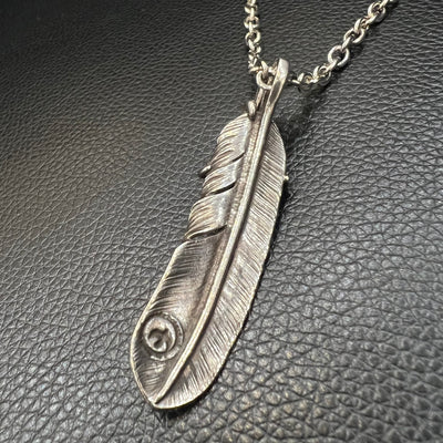 ゴローズ goro's ※特別SALE※SVツメ付特大フェザー(左)SET※目彫りフック