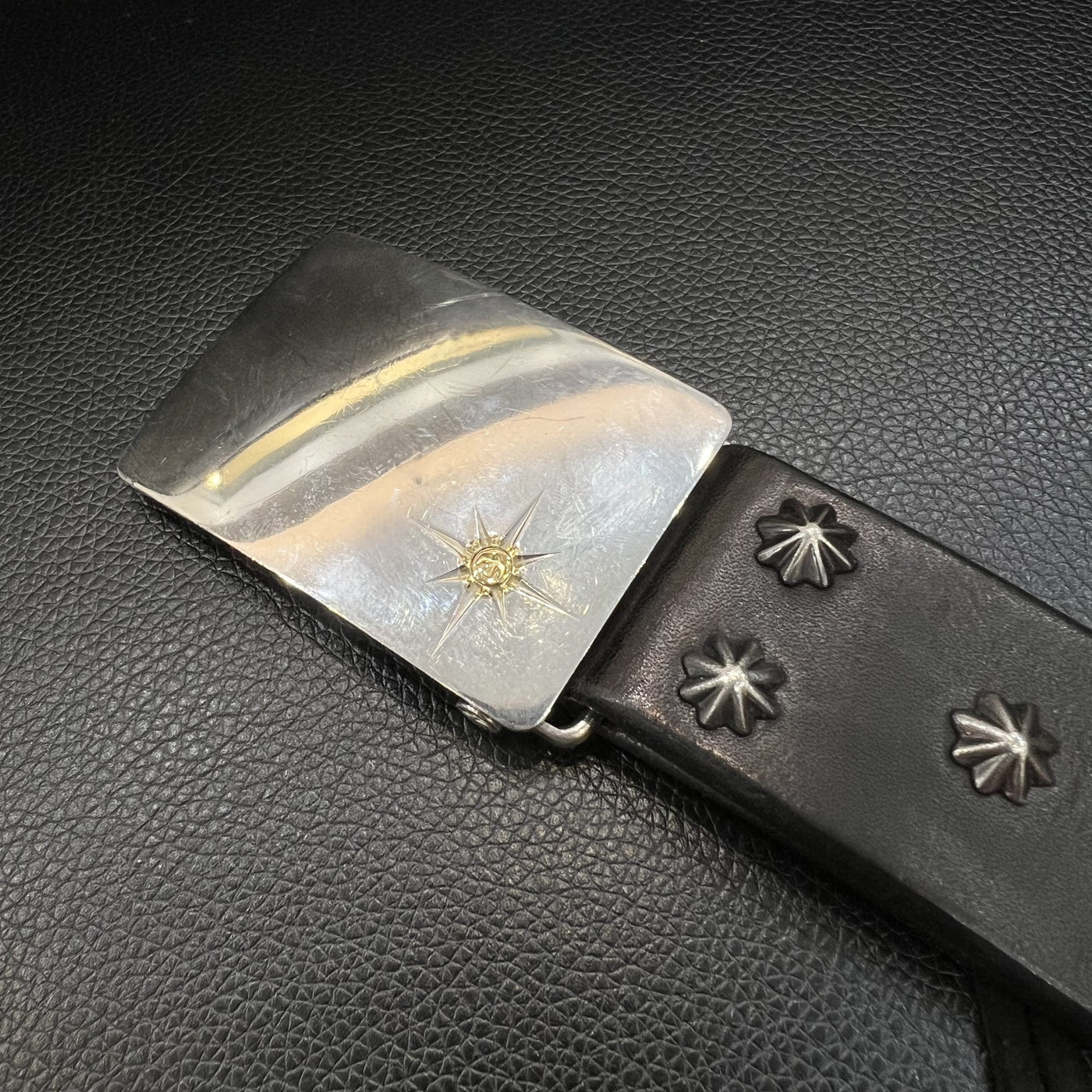 ゴローズ goro's 4cm可動式角バックルベルト(黒)※木村拓哉さん着用モデル