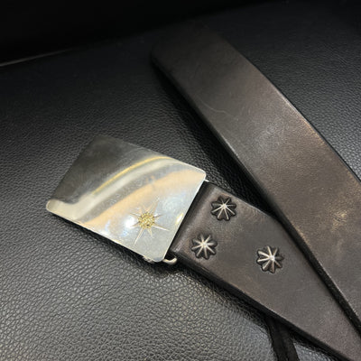 ゴローズ goro's 4cm可動式角バックルベルト(黒)※木村拓哉さん着用モデル