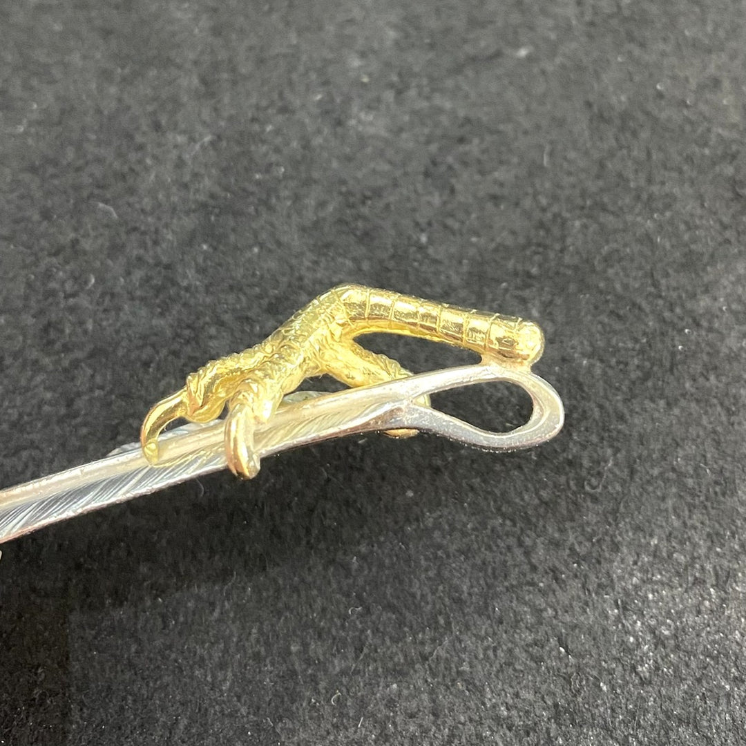 ゴローズ goro's [特注][超美品]金ツメメタル付特大フェザー(左