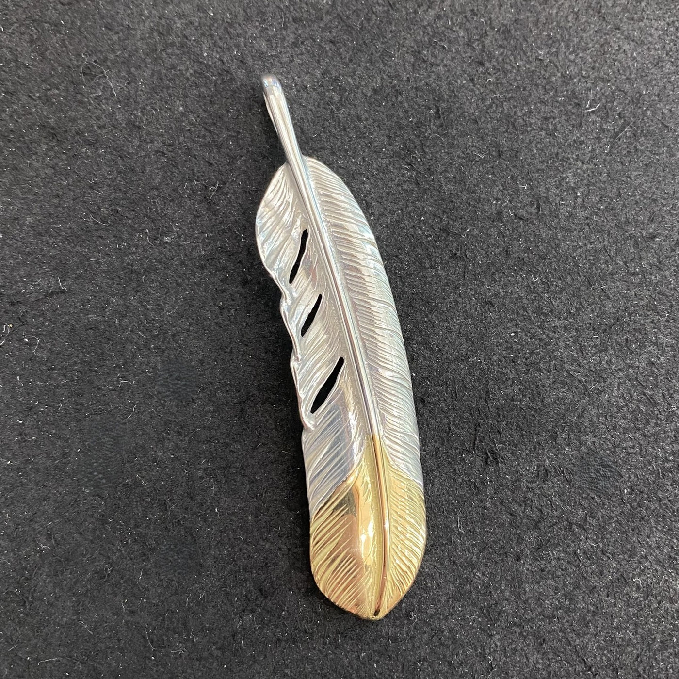 goro's 先金特大フェザー 右向き　新品革紐付き goro's 先金特大フェザー 右向き 新品革紐付き GOROS 先金特大フェザー