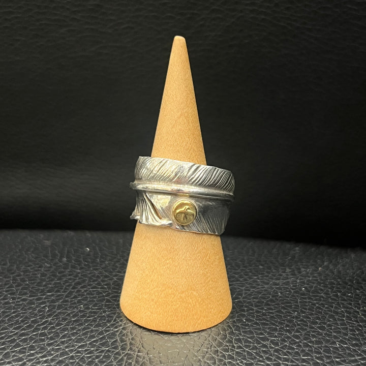 ☆goro's☆ゴローズ　金メタル付きフェザー ゴローズ goro's メタル付フェザーリング(15号)※メタル小 – DELTAone