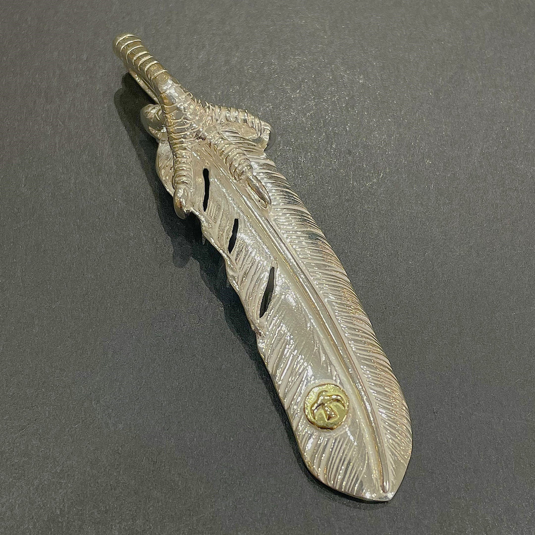 ゴローズ goro's [新品][OLD]SVツメ付特大フェザー(右)※メタル小※廃盤