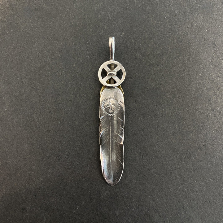 た*ー様 ゴローズ　ハートホイールフェザー　大　夏　ネックレス goro's ゴローズ ハートホイールフェザー大 ペンダントトップ