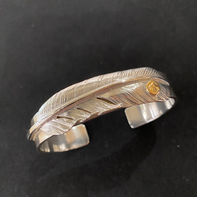 ゴローズ goro's [特注][美品]メタル付フェザーブレス(M)