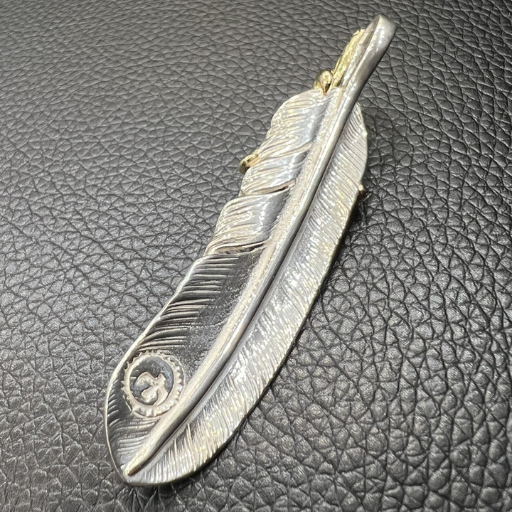 ゴローズ goro's [超希少][ほぼ新品]金ツメメタル付特大フェザー