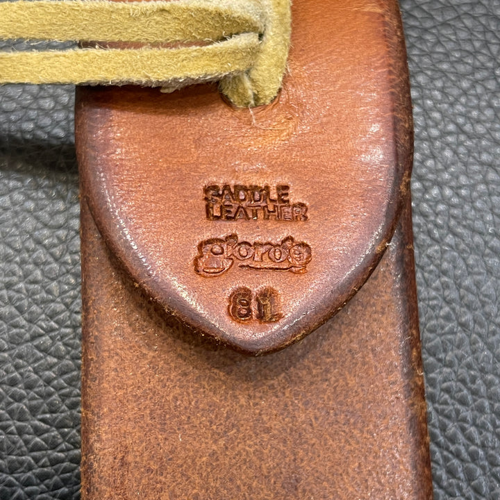ゴローズ（goro's） 4cm可動式印台ずれ角バックル ベルト ゴローズ goro's [美品]4cm可動式角バックルベルト(黒)※革新品