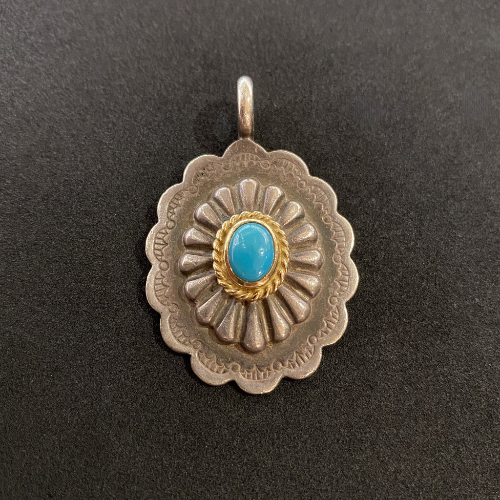 ゴローズ　長財布　　goro's　GB-14/金縄ターコイズ付きフラワーコンチョ ゴローズ 長財布 goro's GB-14/金縄ターコイズ付きフラワー