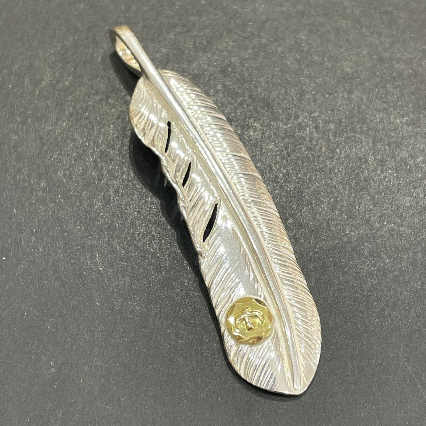 ゴローズ goro's [新品]メタル付特大フェザー(右)