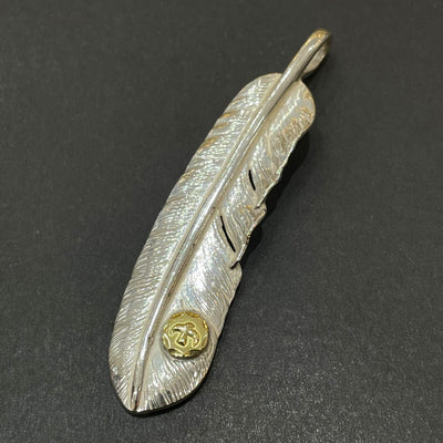 ゴローズ goro's [現行][美品]メタル付特大フェザー(左)