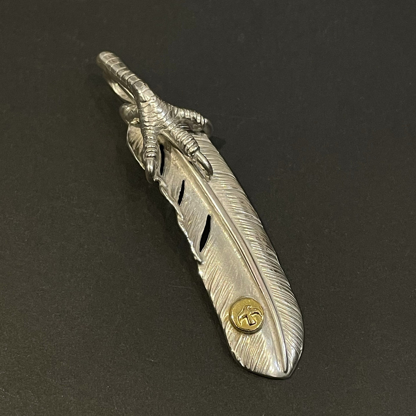 ゴローズ goro's [現行]SVツメ付特大フェザー(右)※メタル小