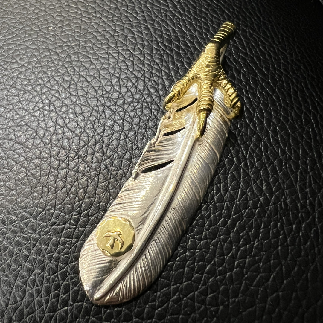 ゴローズ全金フェザー、タタキメタル □pick up item #銀爪金メタル付特大フェザー #全金メタル大