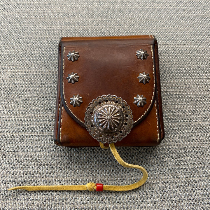 ゴローズ Goro’s 二つ折り財布 レザー goro's ゴローズ 二つ折り レザー ウォレット 財布 ブラック系【中古