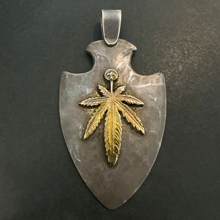 ゴローズ goro's [特注][一点物]全金グラス付特大ヤジリ※K18メタル付