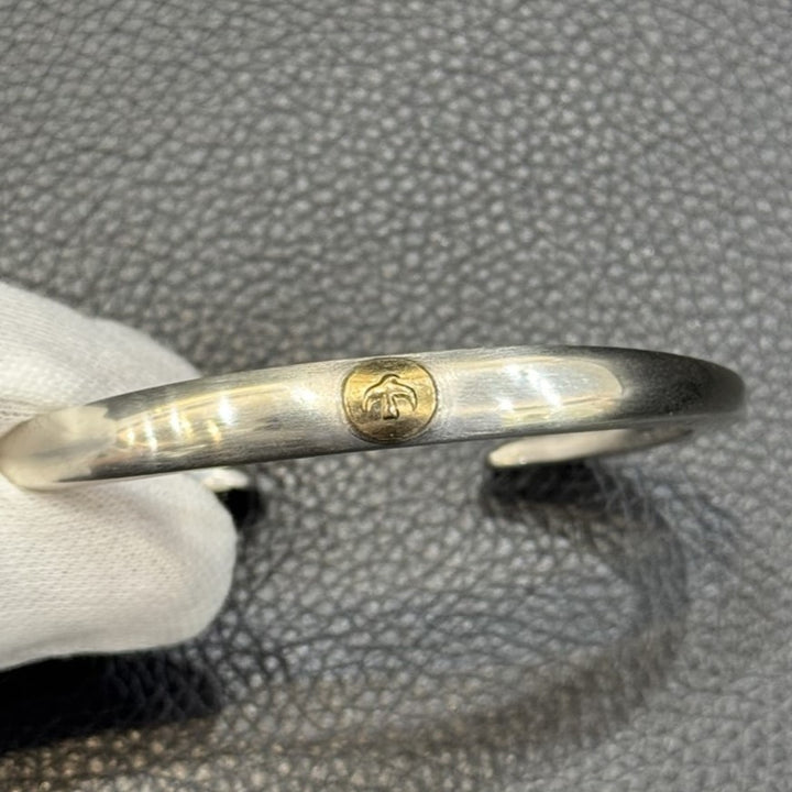 ゴローズ　顔ブレス ダブルフェザー付き平打ちブレス 顔ブレス ． 製品鑑賞 ． #goros