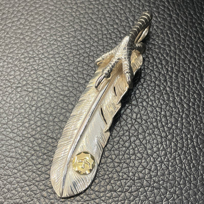 ゴローズ goro's [現行]SVツメ付特大フェザー(左)※メタル大