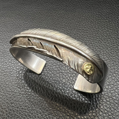 ゴローズ goro's [特注][超希少][OLD]メタル付フェザーブレス(S)※完品