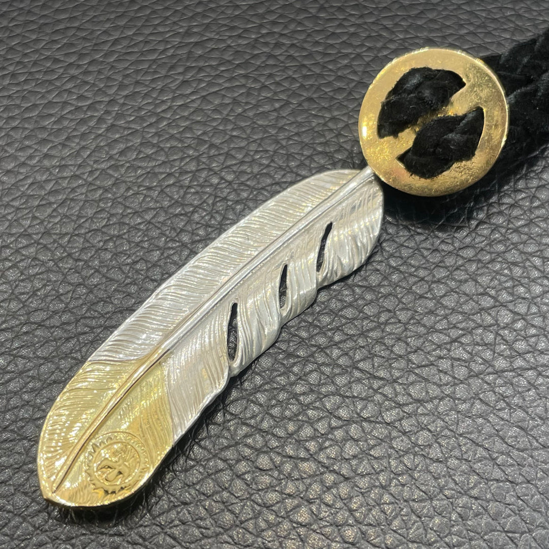 ゴローズ goro's [ほぼ新品][現行]先金特大フェザー(右)三つ編み