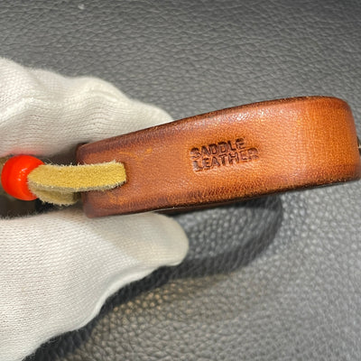 ゴローズ goro's K18付GC24革ブレス(サドル)