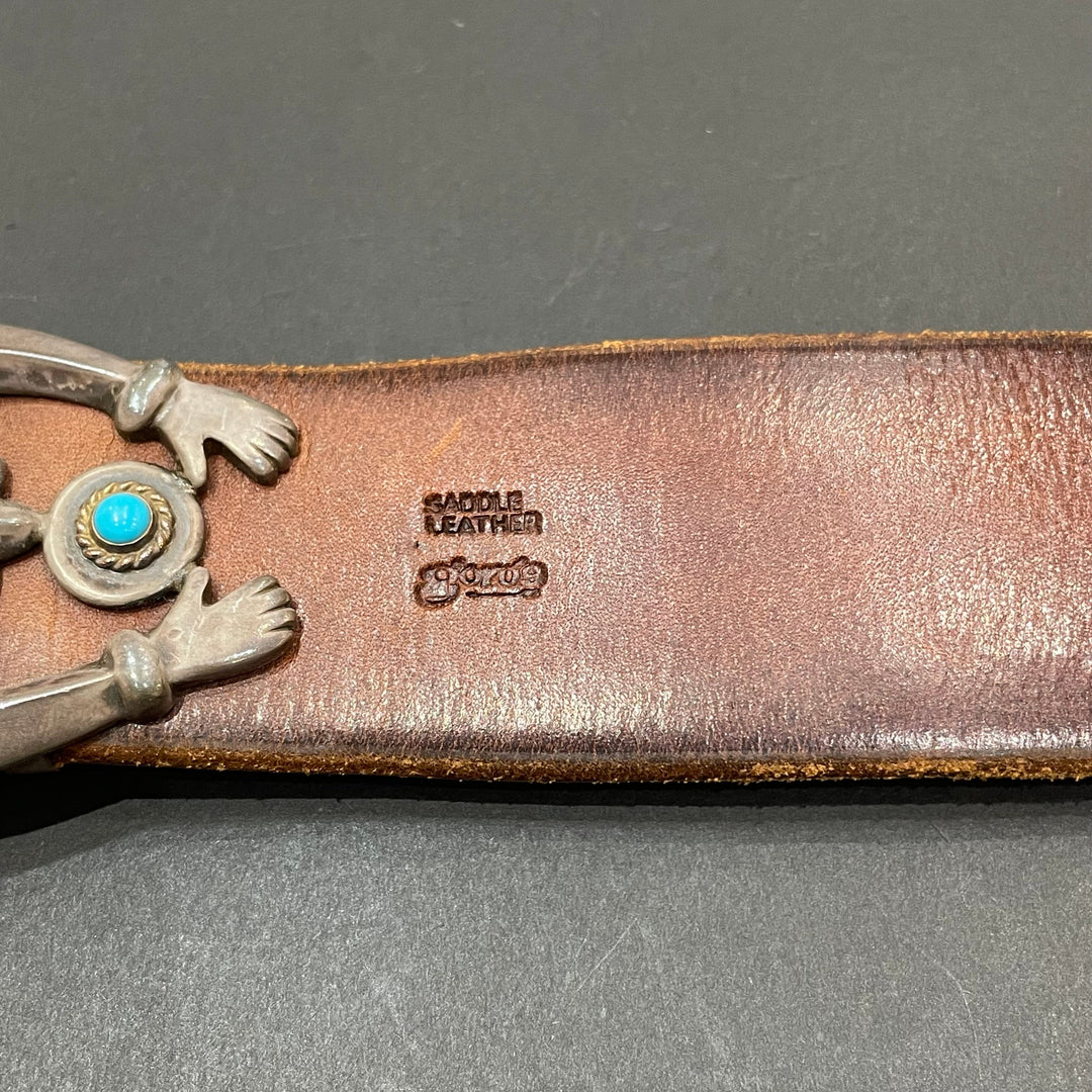 ゴローズ goro's [特注]金縄TQ付ナジョーネバックルベルト(焦茶