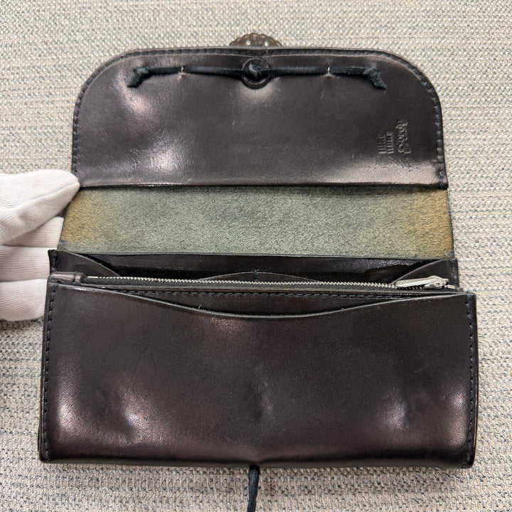 ゴローズ　二つ折り長財布 ゴローズ goro's [超美品]カスタム二つ折り長財布(黒) – DELTAone