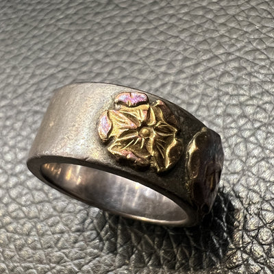 ダブルローズ　フローラル　リング指輪　15号　ゴローズtype ダブルローズ フローラル リング指輪 15号 ゴローズtype