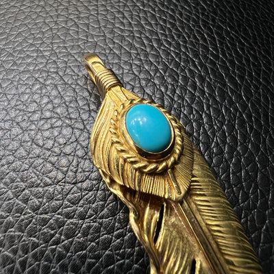 ゴローズ goro's [完品][超希少][現行]上金金縄TQ全金特大フェザー(右) ※工藤静香さん着用