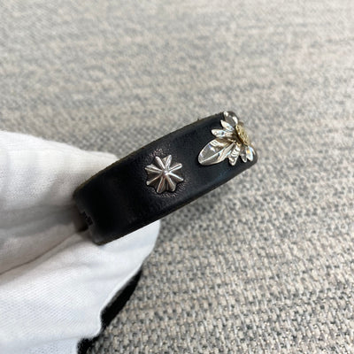 ゴローズ goro's [美品]GC24付コンチョ革ブレス(黒)